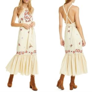 NWT Free People Crysanthemum Embroidered D…